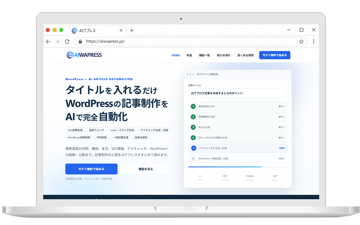 AIワプレスのサービスイメージ